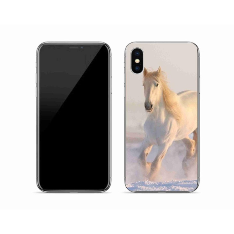 Gél tok mmCase iPhone X készülékhez - ló a hóban