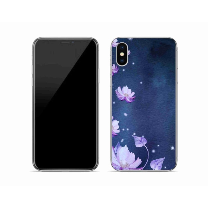 Gél tok mmCase iPhone X készülékhez - hulló virágok