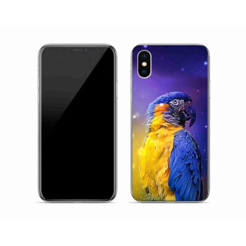 Gél tok mmCase iPhone X készülékhez - papagáj ara 1