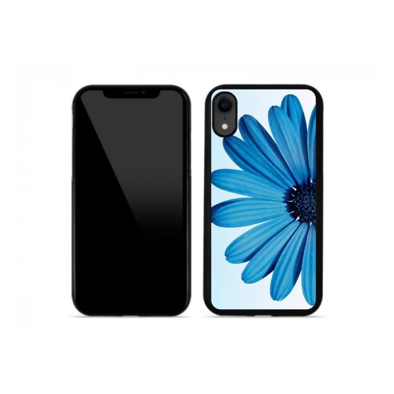 Gél tok mmCase iPhone XR készülékhez - kék százszorszép