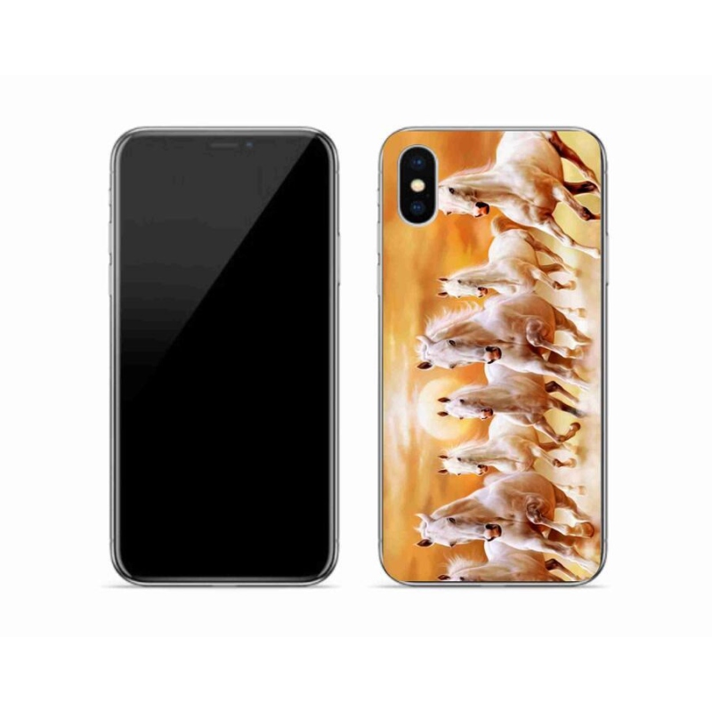 Gél tok mmCase iPhone XS készülékhez - lovak 2