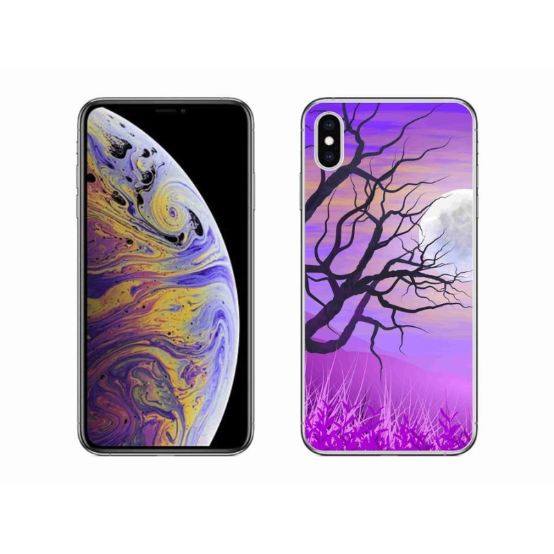 Gél tok mmCase iPhone XS Max készülékhez - rajzfilmes kidőlt fa