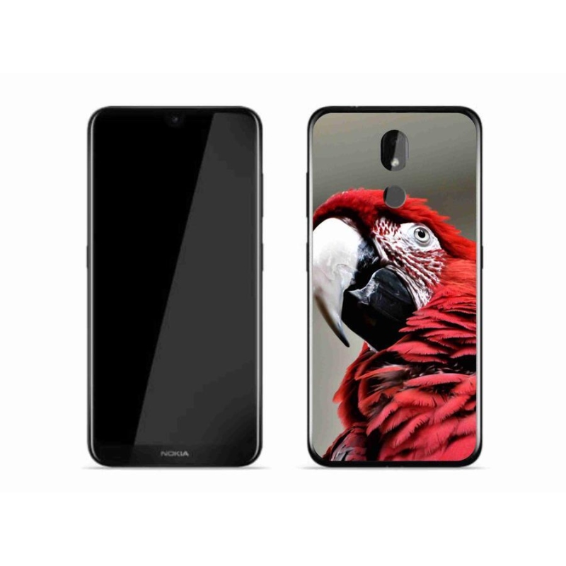 Gél tok mmCase mobiltelefonhoz Nokia 3.2 - papagáj ara piros