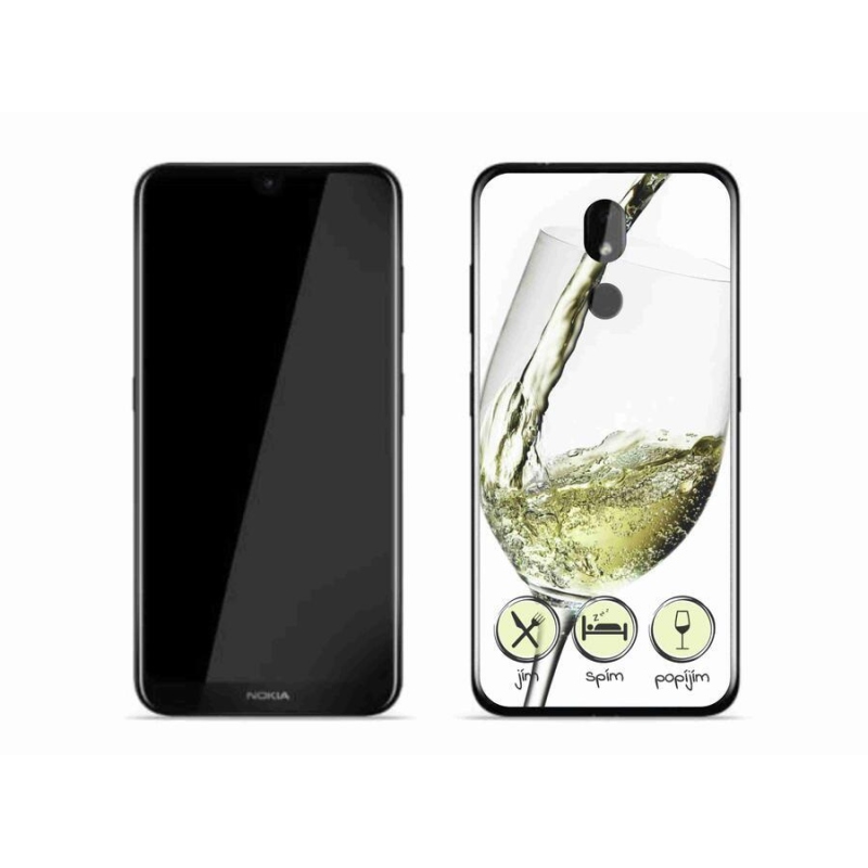 Gél tok mmCase mobiltelefonhoz Nokia 3.2 - borospohár fehér