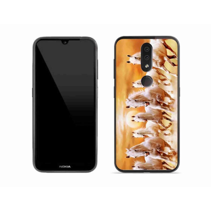 Gél tok mmCase mobiltelefonhoz Nokia 4.2 - horses 2