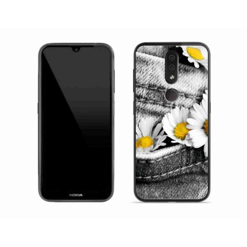 Gél tok mmCase mobiltelefonhoz Nokia 4.2 - százszorszépek