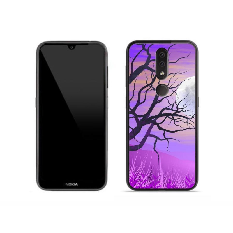 Gél tok mmCase mobiltelefonhoz Nokia 4.2 - karikatúra kidőlt fa