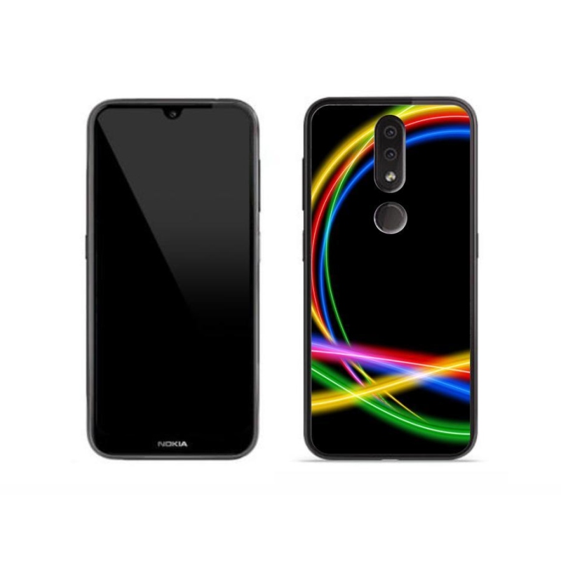 Gél tok mmCase a Nokia 4.2 számára - neon körök