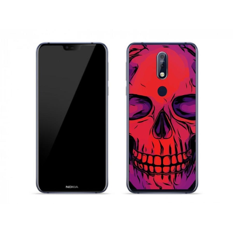Gél tok mmCase mobiltelefonhoz Nokia 7.1 - koponya