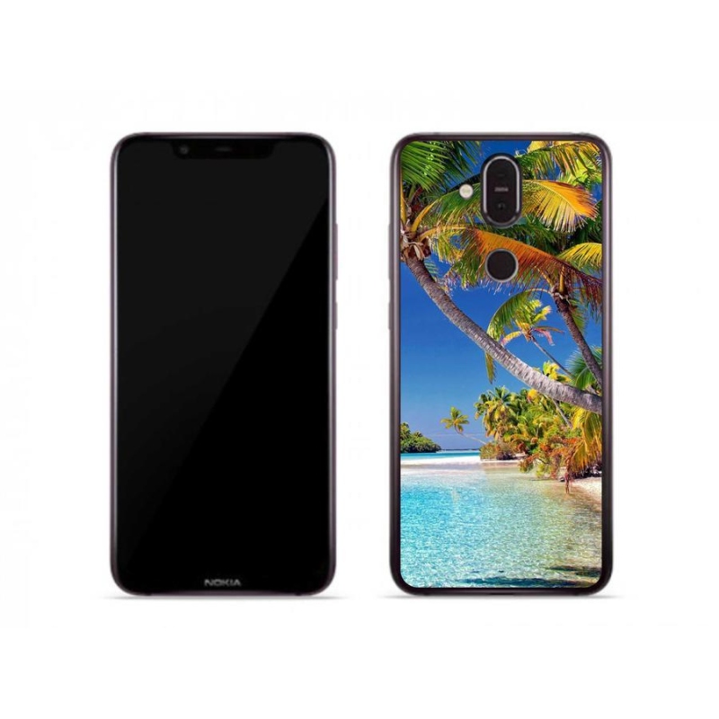 Gél tok mmCase mobiltelefonhoz Nokia 7.1 Plus - tengerparti strand