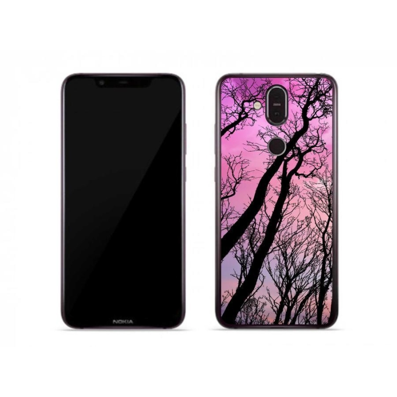 Gél tok mmCase mobiltelefonhoz Nokia 7.1 Plus - kidőlt fák