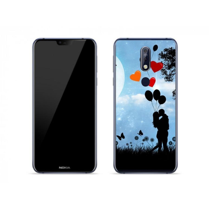 Gél tok mmCase mobiltelefonhoz Nokia 7.1 - szerelmes pár