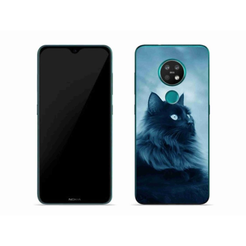 Gél tok mmCase a Nokia 7.2 készülékhez - fekete cat 1