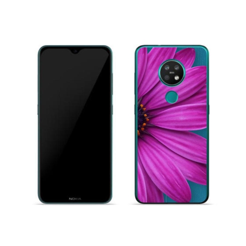 Gél tok mmCase mobiltelefonhoz Nokia 7.2 - lila margaréta