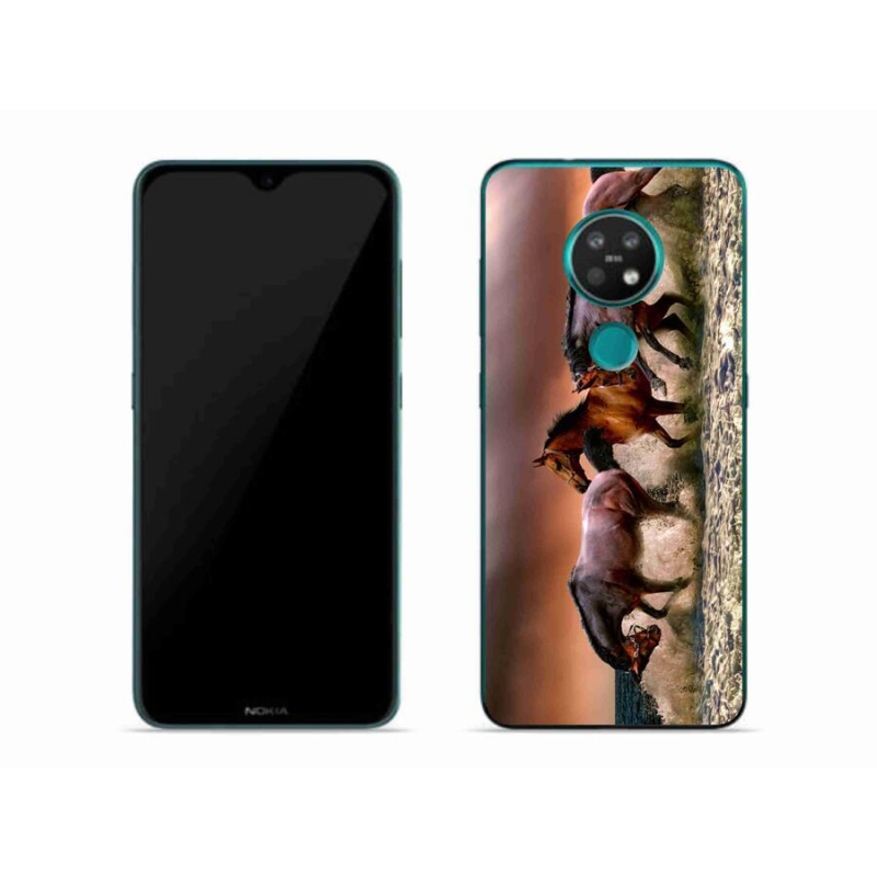 Gél tok mmCase mobiltelefonhoz Nokia 7.2 - lovak 1