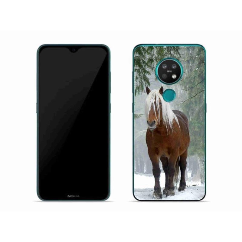 Gél tok mmCase mobiltelefonhoz Nokia 7.2 - ló az erdőben