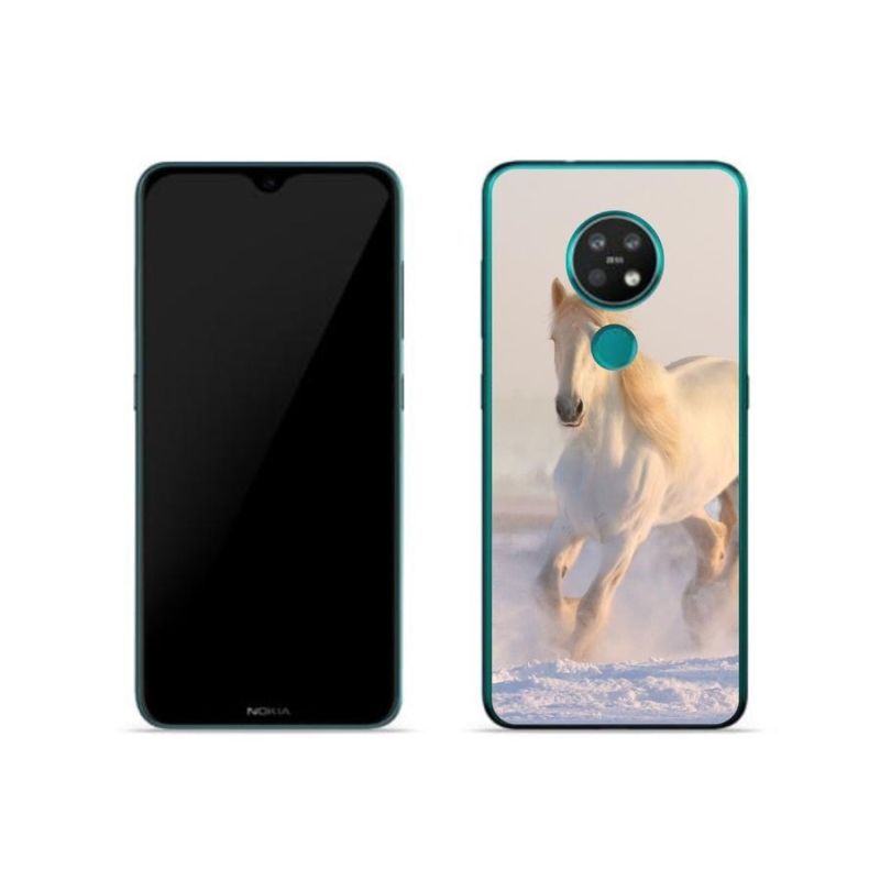 Gél tok mmCase mobiltelefonhoz Nokia 7.2 - ló a hóban