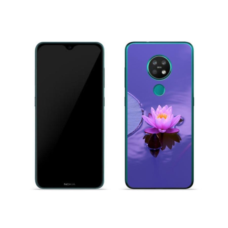 Gél tok mmCase mobiltelefonhoz Nokia 7.2 - virág a felületen