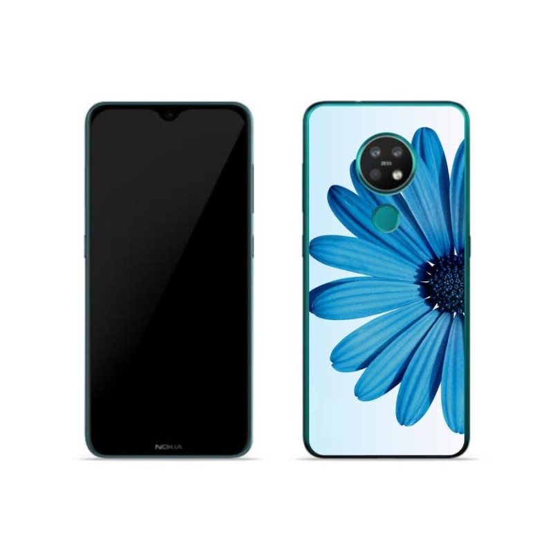 Gél tok mmCase mobiltelefonhoz Nokia 7.2 - kék margaréta