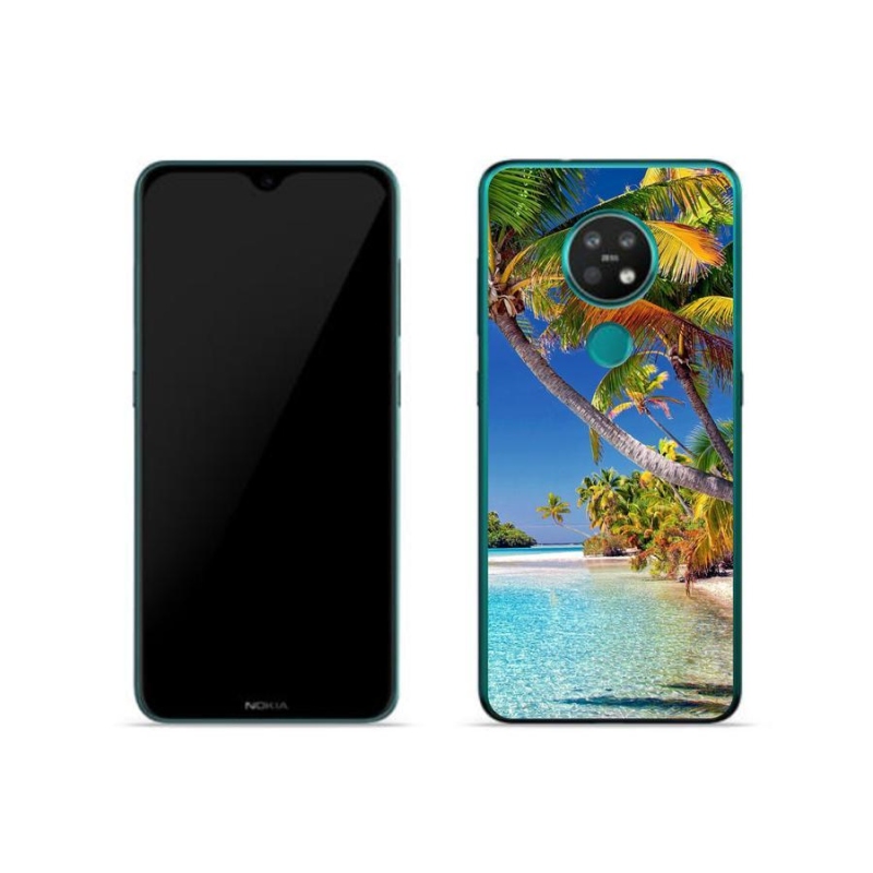 Gél tok mmCase mobiltelefonhoz Nokia 7.2 - tengerparti strand