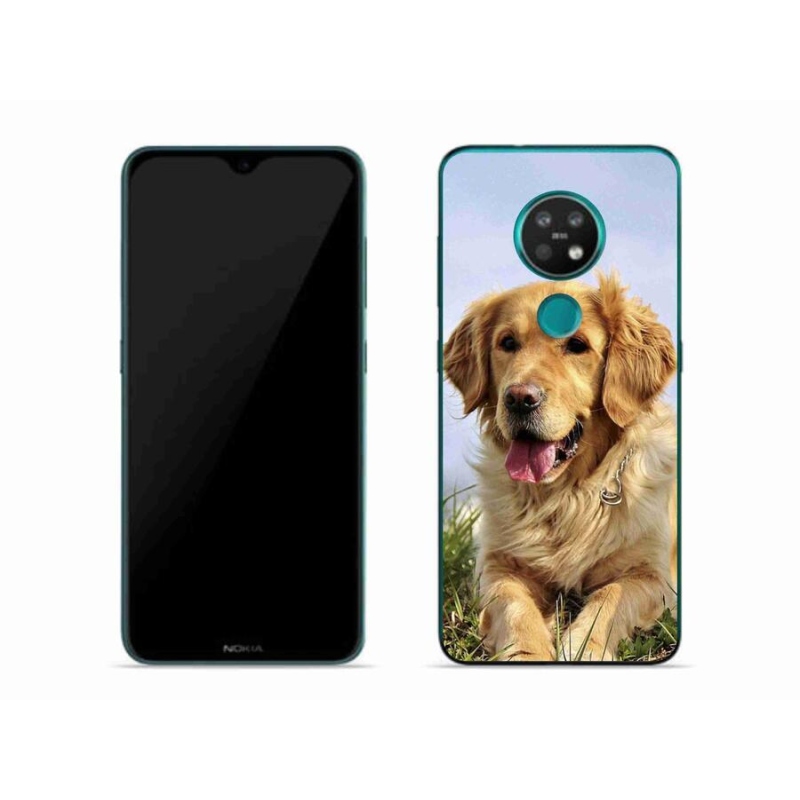 Gél tok mmCase mobiltelefonhoz Nokia 7.2 - arany retriever