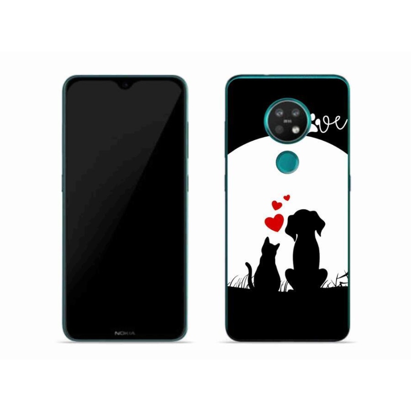 Gél tok mmCase mobiltelefonhoz Nokia 7.2 - állati szeretet