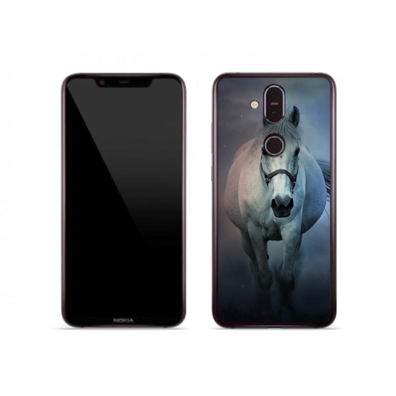 Gél tok mmCase a Nokia 8.1 készülékhez - futó fehér ló