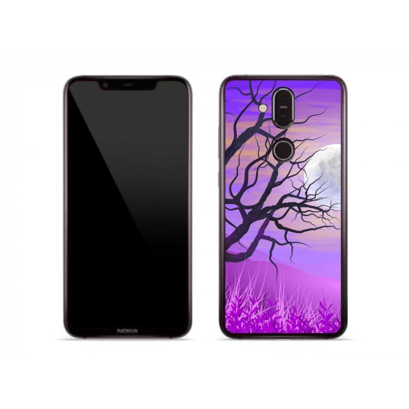Gél tok mmCase mobiltelefonhoz Nokia 8.1 - karikatúra kidőlt fa