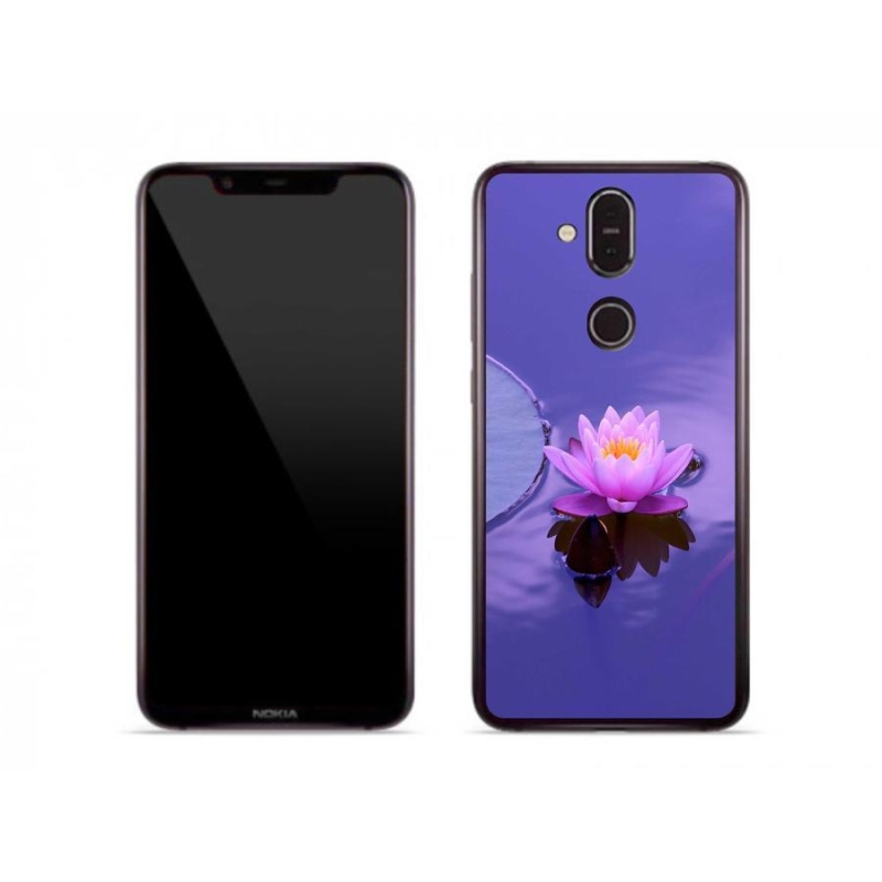 Gél tok mmCase mobiltelefonhoz Nokia 8.1 - virág a felületen