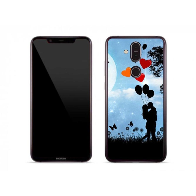 Gél tok mmCase mobiltelefonhoz Nokia 8.1 - szerelmes pár