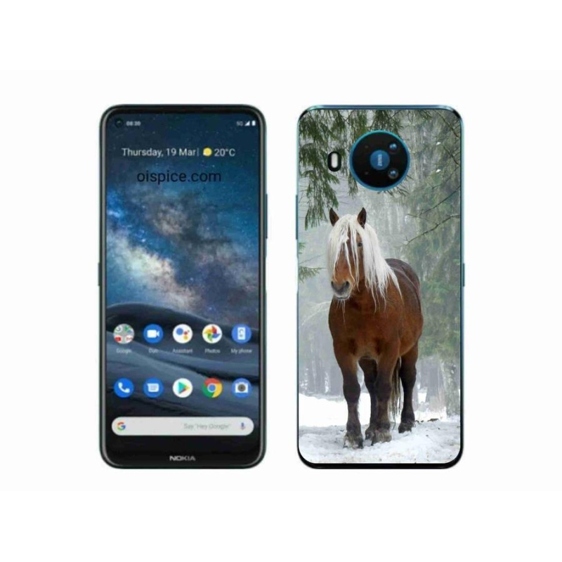 Gél tok mmCase a Nokia 8.3 5G számára - ló az erdőben