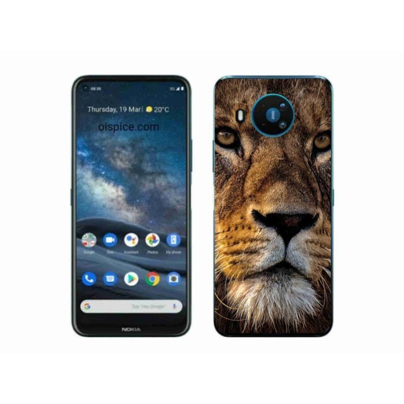 Gél tok mmCase a Nokia 8.3 5G készülékhez - oroszlán