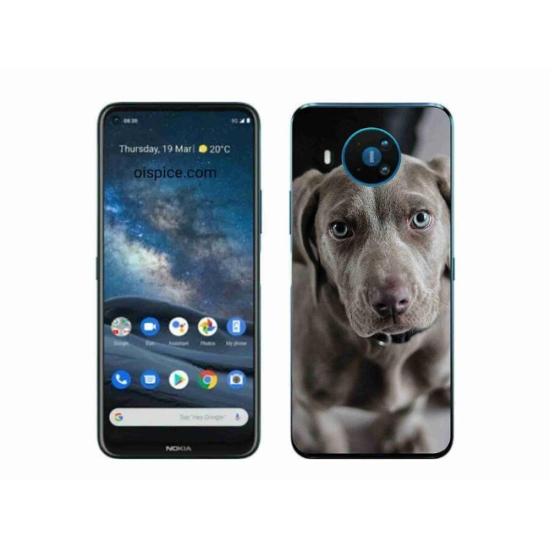 Gélhüvely mmCase a Nokia 8.3 5G mobiltelefonhoz - výmarský ohař