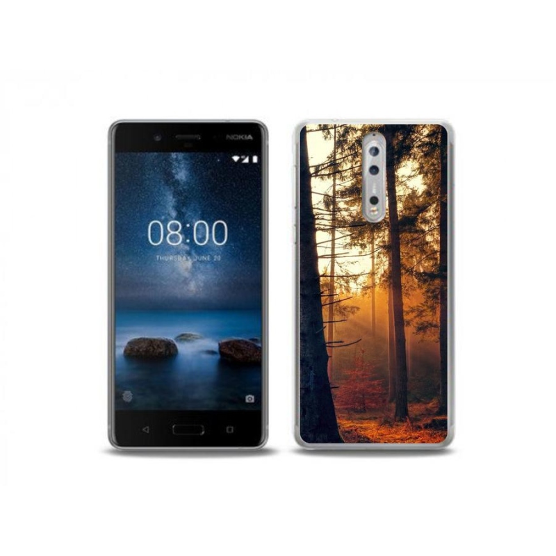 Gél tok mmCase a Nokia 8-hoz - erdő