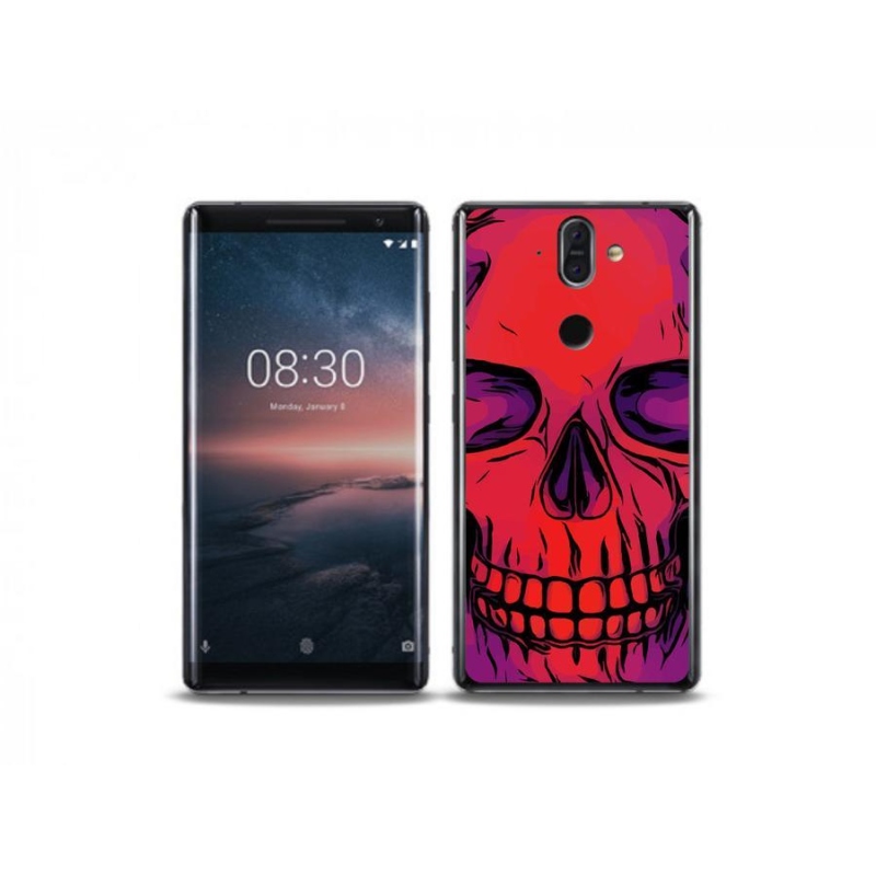 Gél tok mmCase mobiltelefonhoz Nokia 8 Sirocco - koponya