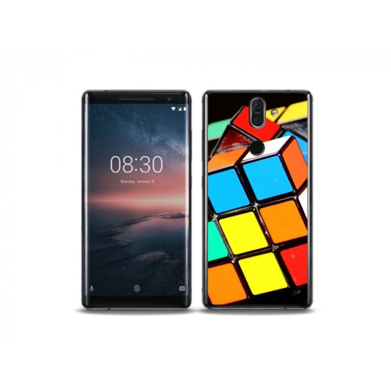 Gél tok mmCase mobiltelefonhoz Nokia 8 Sirocco - Rubik-kocka