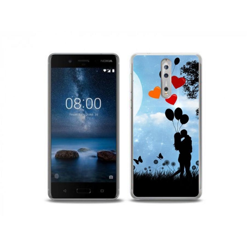 Gél tok mmCase mobiltelefonhoz Nokia 8 - szerelmes pár