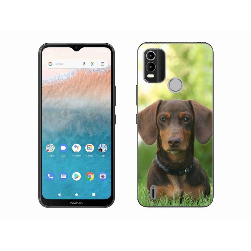 Gél tok mmCase mobiltelefonhoz Nokia C21 Plus - barna tacskó