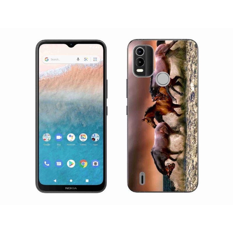 Gél tok mmCase mobiltelefonhoz Nokia C21 Plus - lovak 1