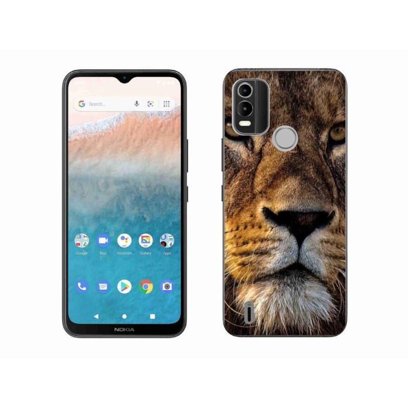 Gél tok mmCase mobiltelefonhoz Nokia C21 Plus - oroszlán