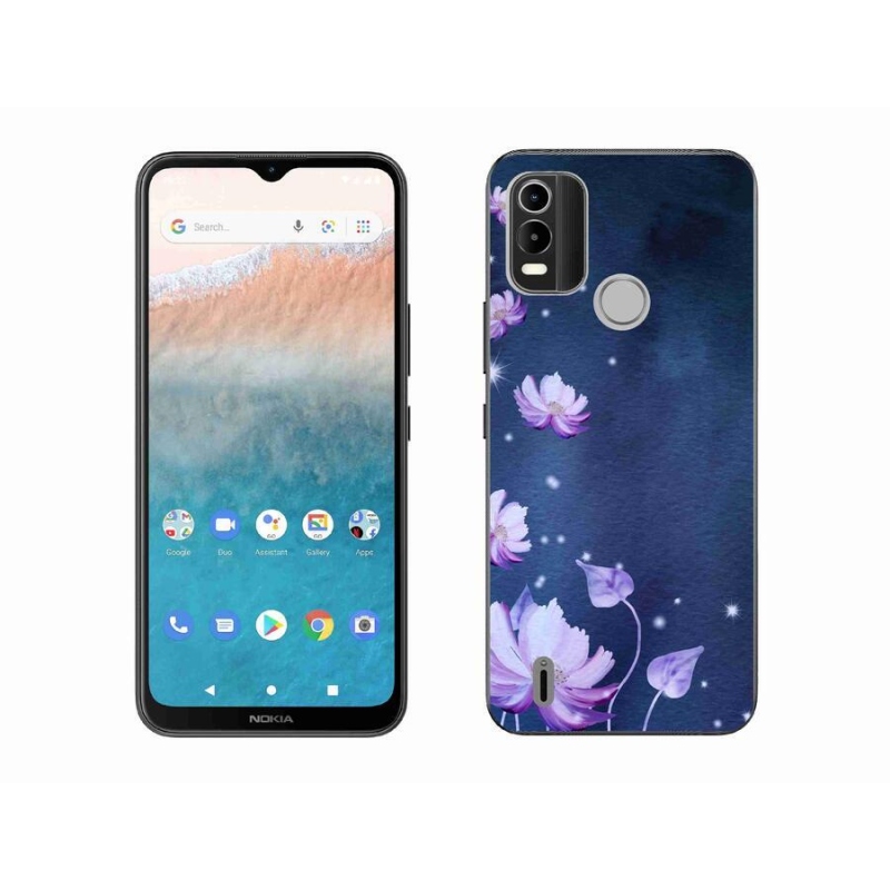 Gél tok mmCase mobiltelefonhoz Nokia C21 Plus - virághullás