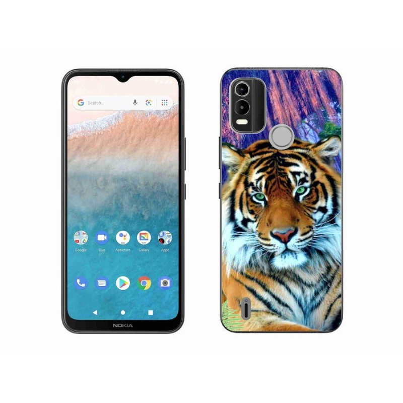 Gél tok mmCase a Nokia C21 Plus mobiltelefonhoz - tigris