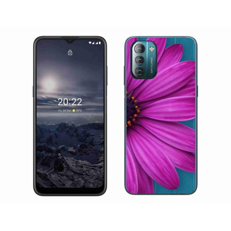 Gél tok mmCase mobiltelefonhoz Nokia G11/G21 - lila margaréta