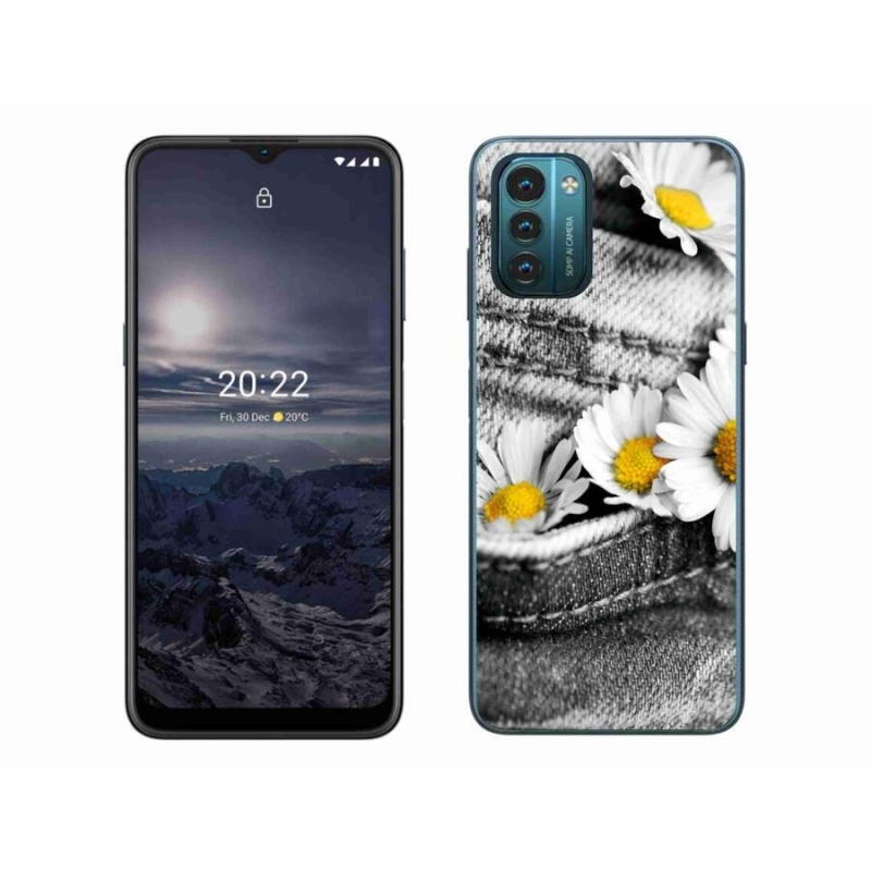 Zselés tok mmCase mobiltelefonhoz Nokia G11/G21 - margaréták