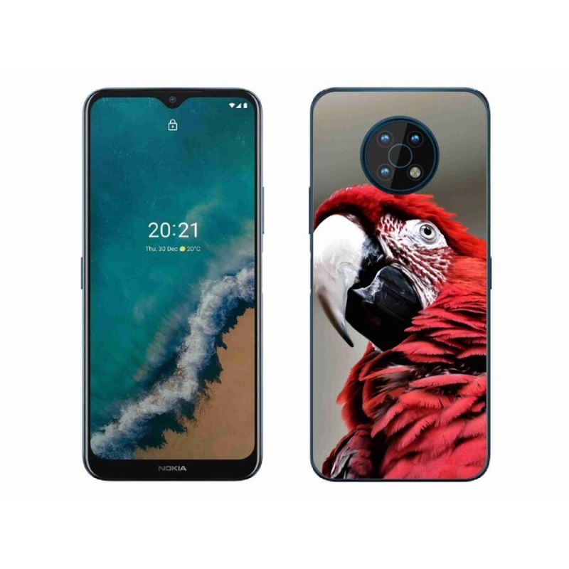 Gél tok mmCase mobiltelefonhoz Nokia G50 - papagáj ara piros