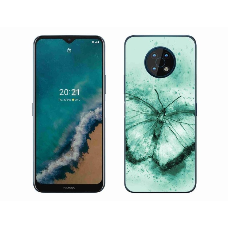 Gél tok mmCase a Nokia G50 készülékhez - zöld pillangó