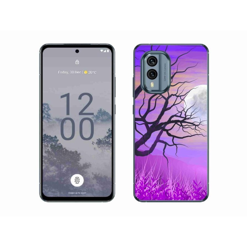 Gél tok mmCase mobiltelefonhoz Nokia X30 5G - karikatúra kidőlt fa