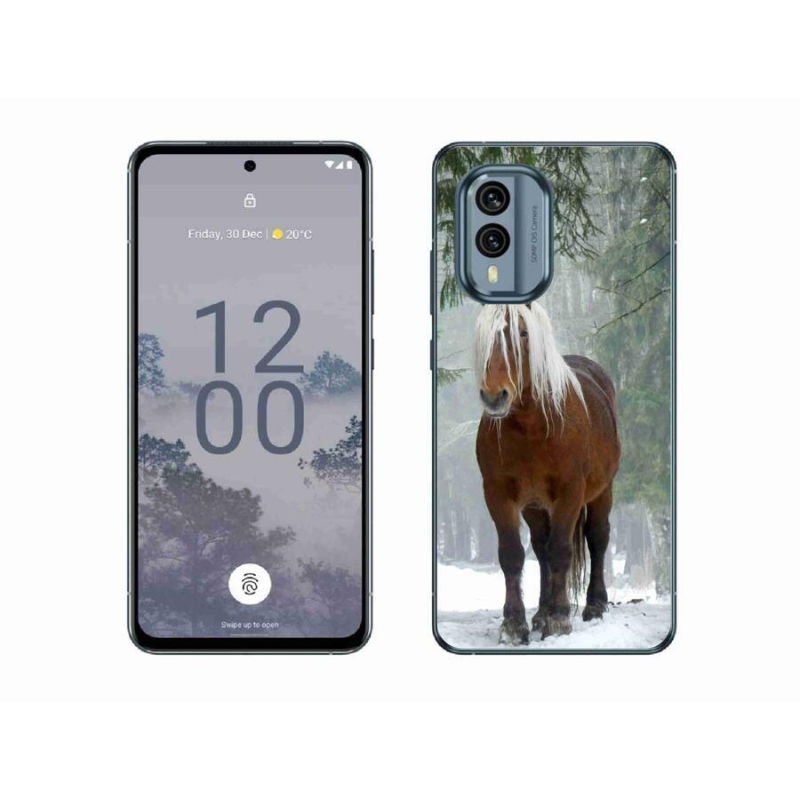 Gél tok mmCase a Nokia X30 5G készülékhez - ló az erdőben