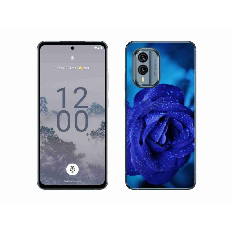 Gél tok mmCase a Nokia X30 5G készülékhez - kék rózsa