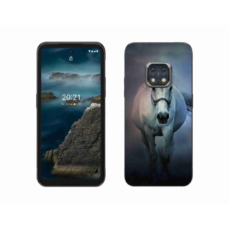 Gél tok mmCase a Nokia XR20 készülékhez - futó fehér ló